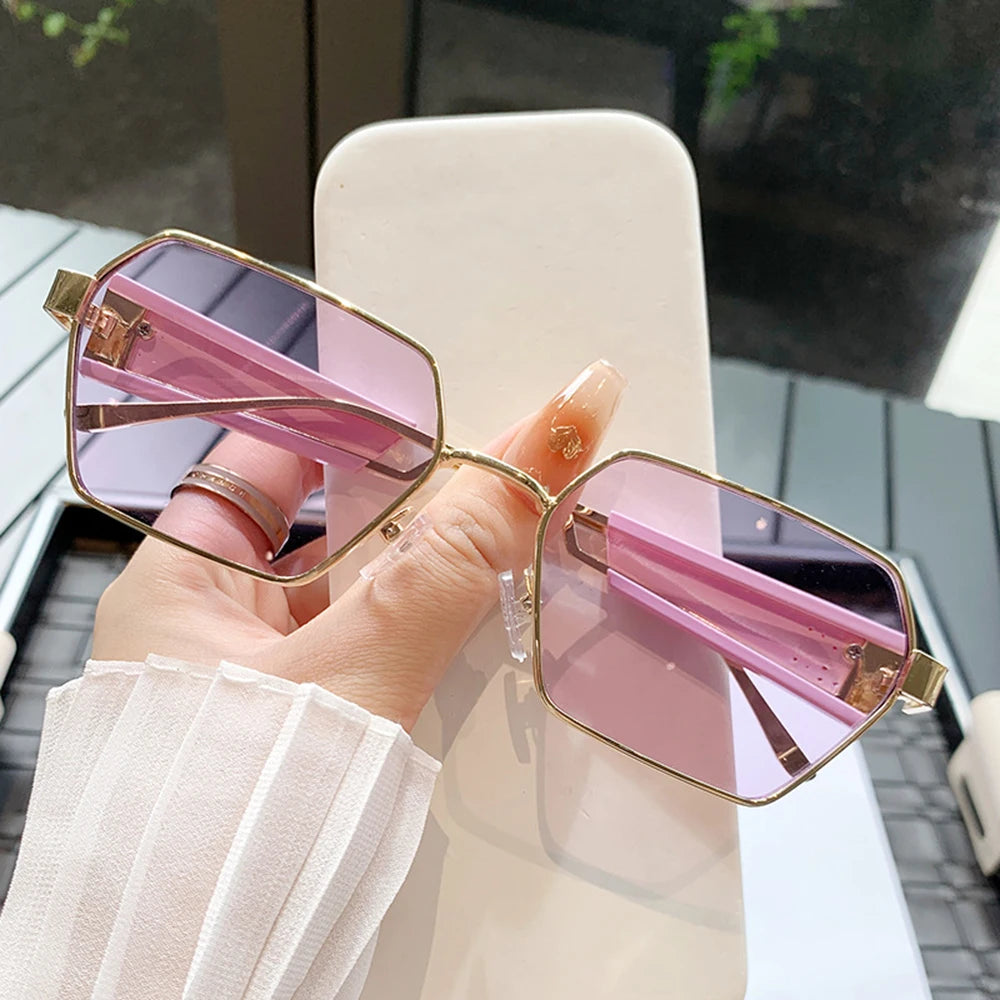 Irregular Hollow Punk Metal Women's Sunglasses