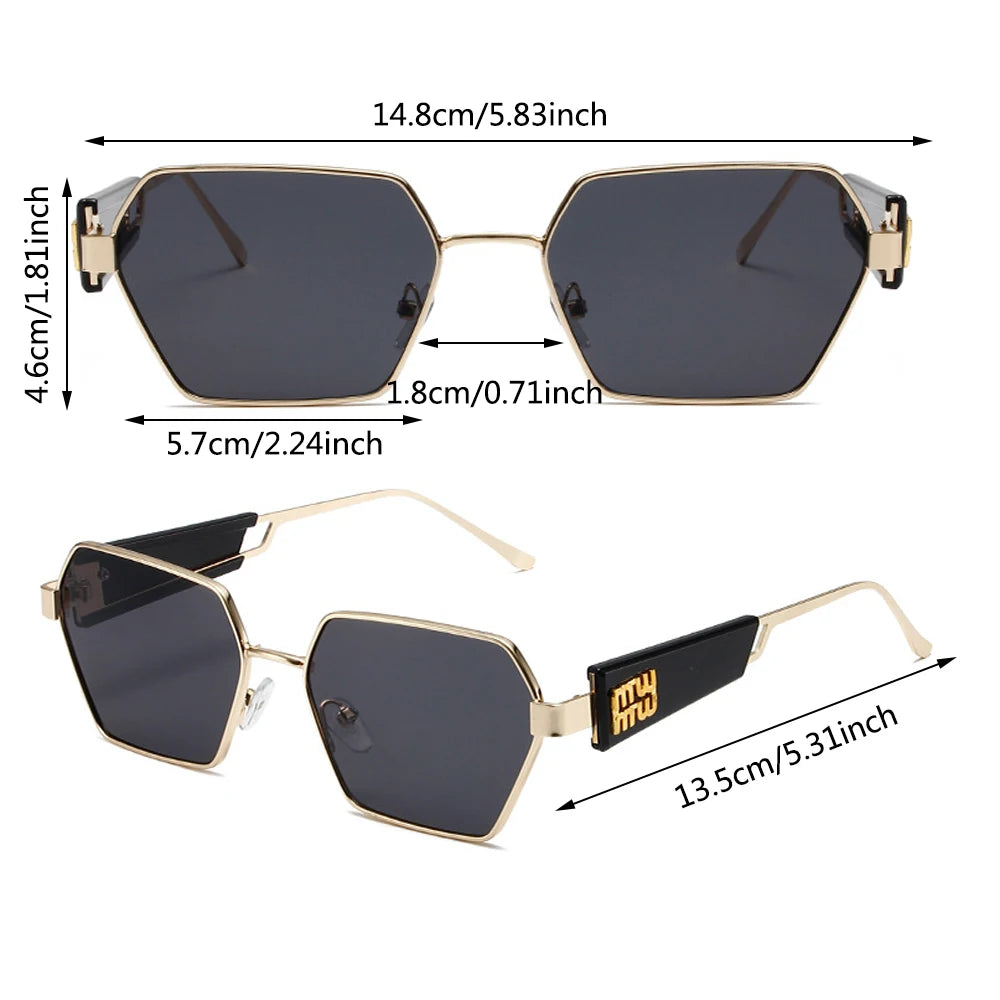 Irregular Hollow Punk Metal Women's Sunglasses