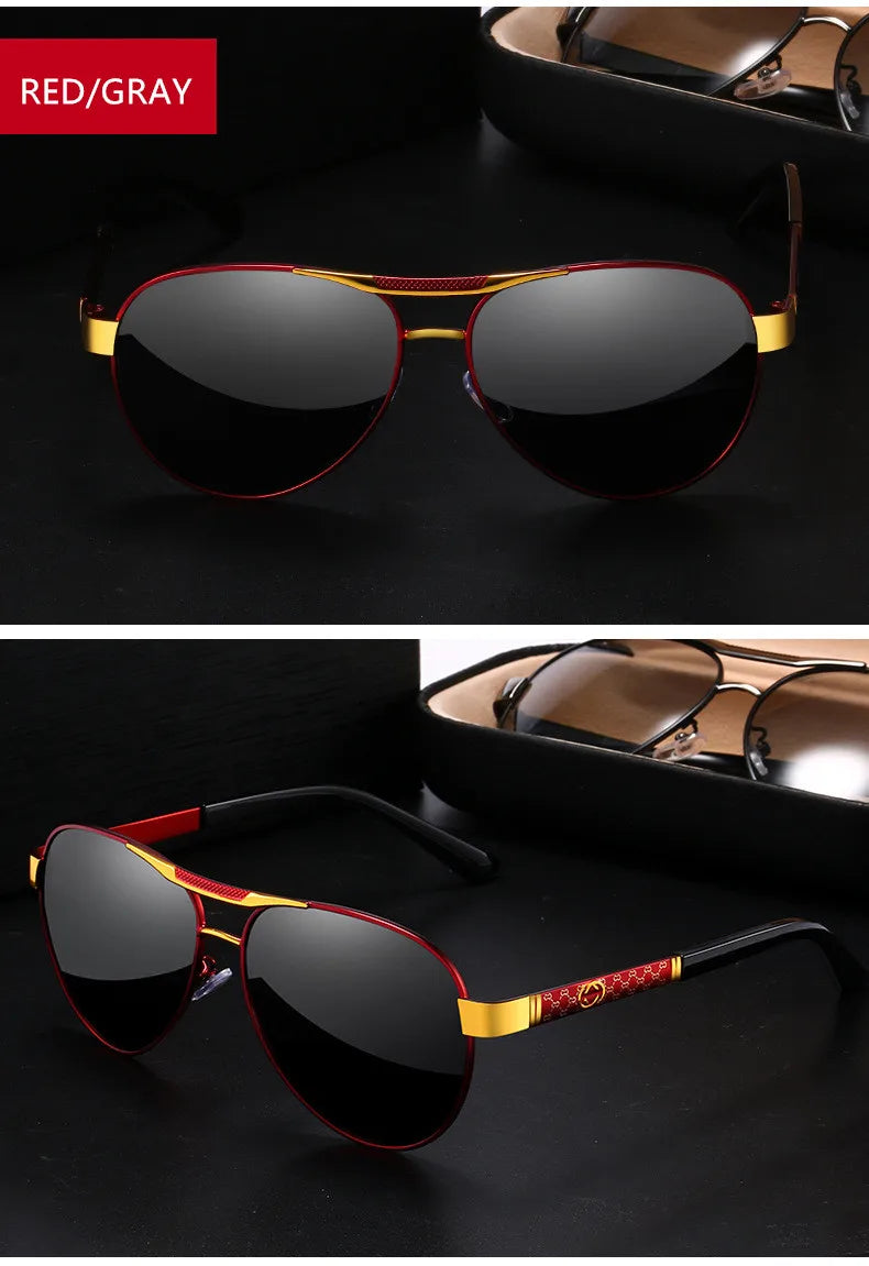 Luxury Vintage Polarized Pilot Sunglasses
