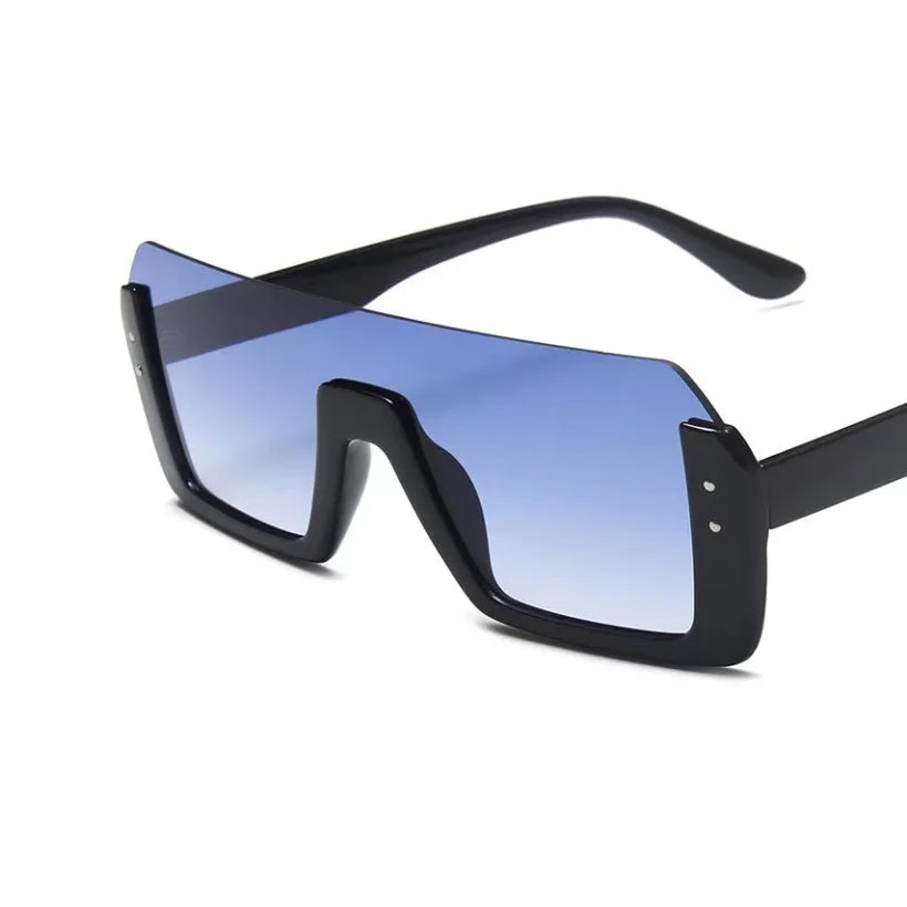 Vintage Half-Frame Square Sunglasses