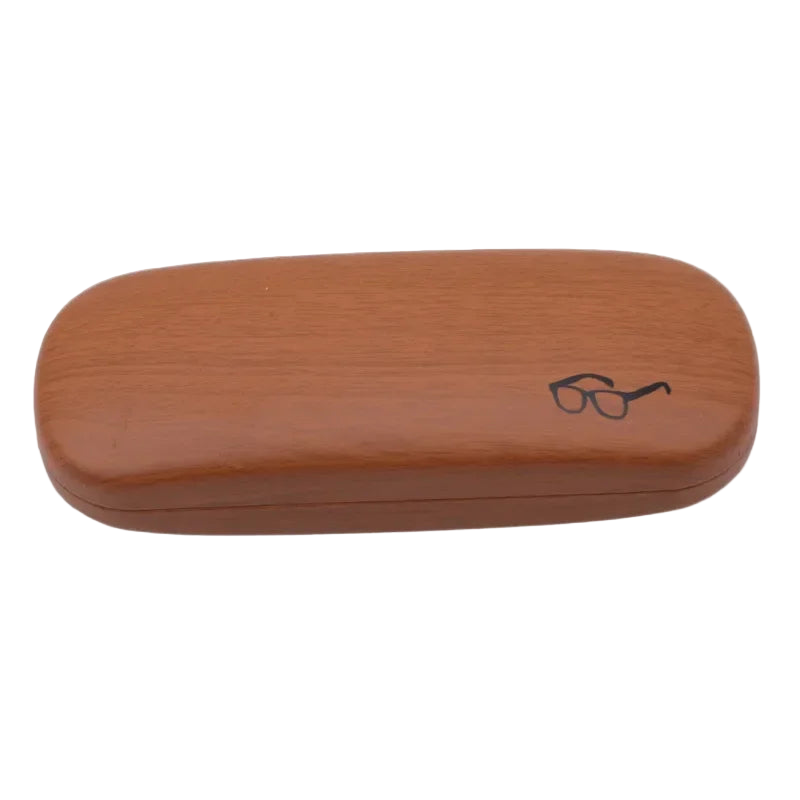 Wood Grain Glasses Case