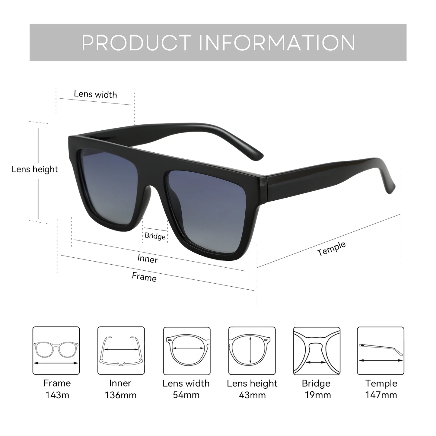 Vintage Square Polarized Sunglasses