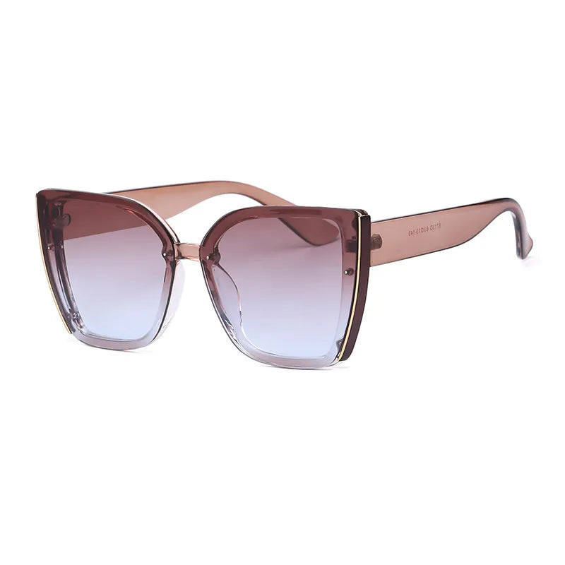 Square Frame Oversized Cat Eye Sunglasses