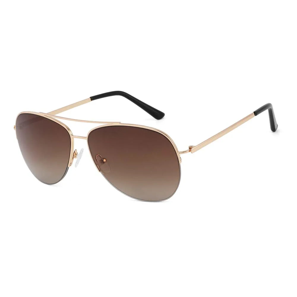 Oversized Aviator Retro Metal Polarized Sunglasses