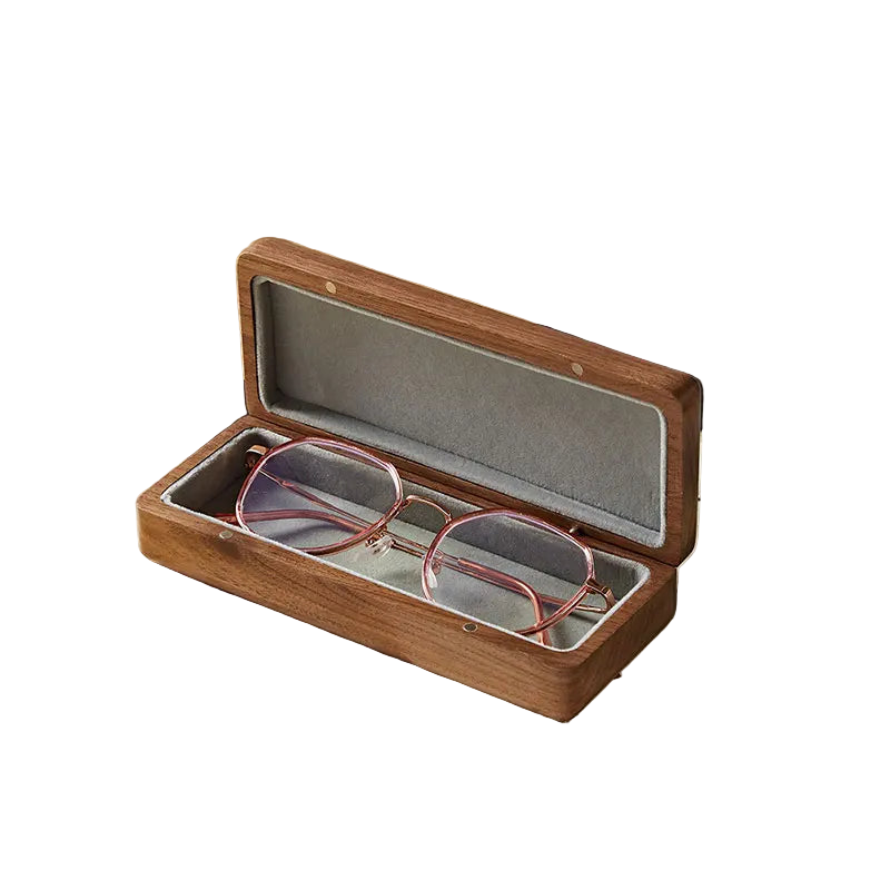 Retro Black Walnut Eyewear Case