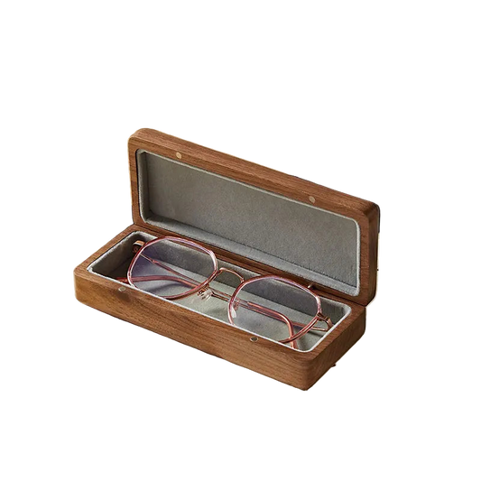 Retro Black Walnut Eyewear Case