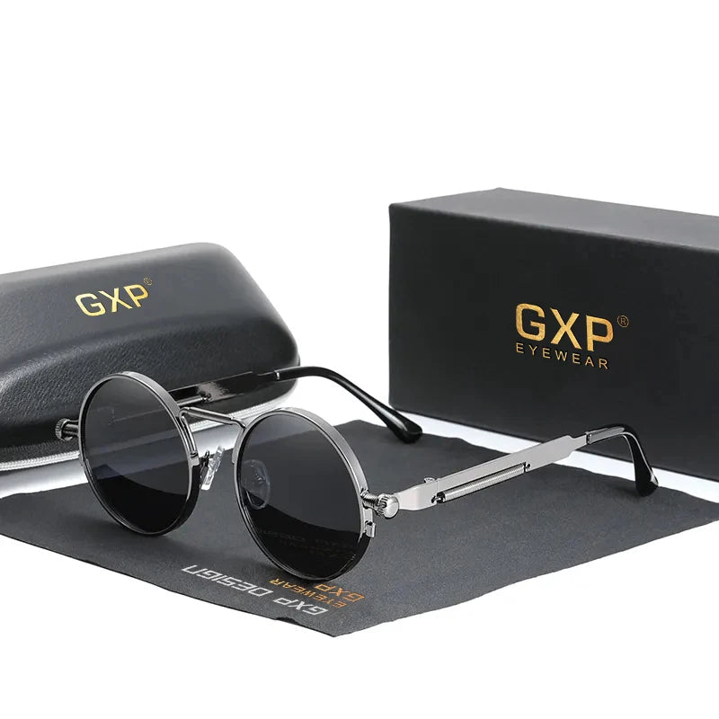 Vintage Round Metal Frame Sunglasses