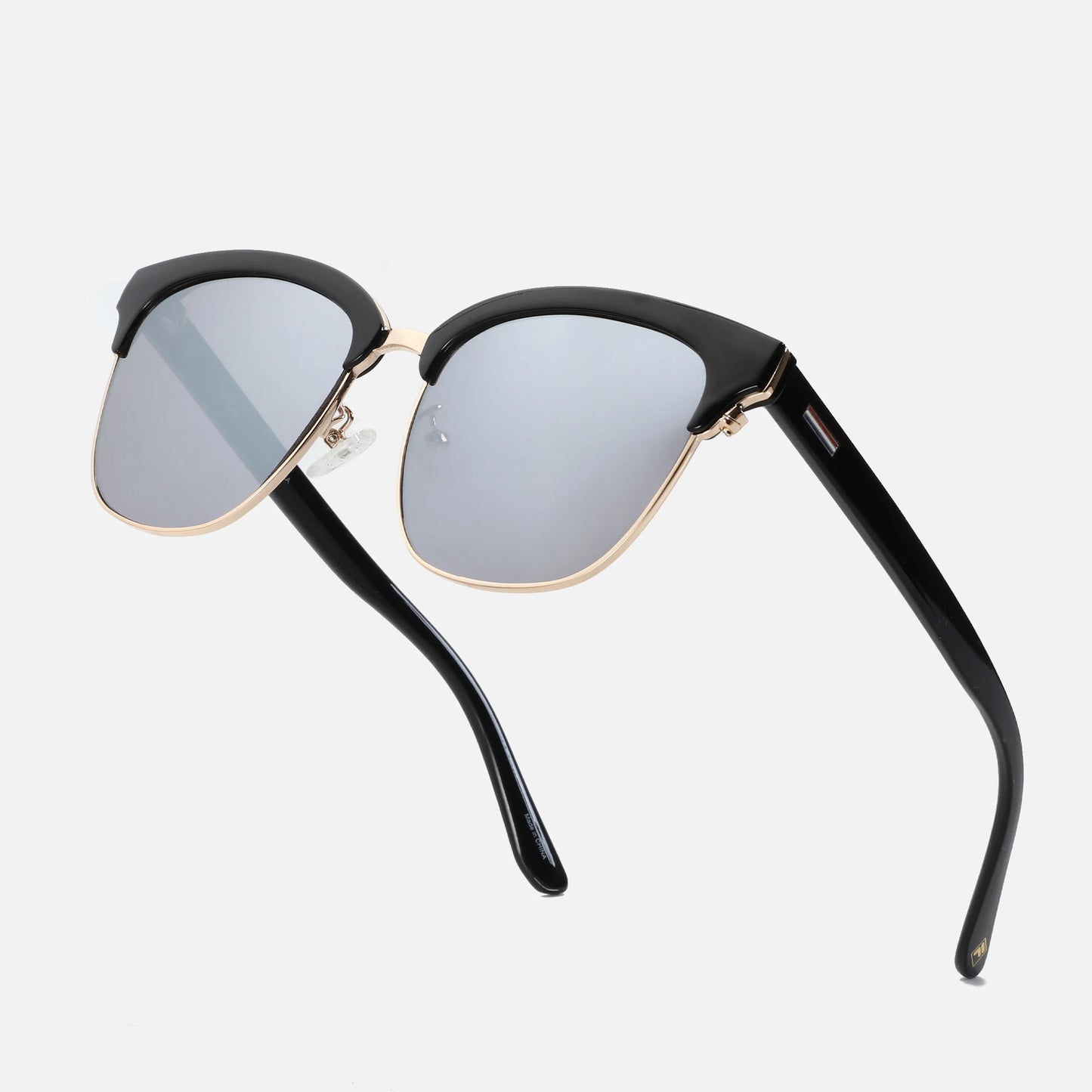 Trendy Metal & Acetate Square Sunglasses