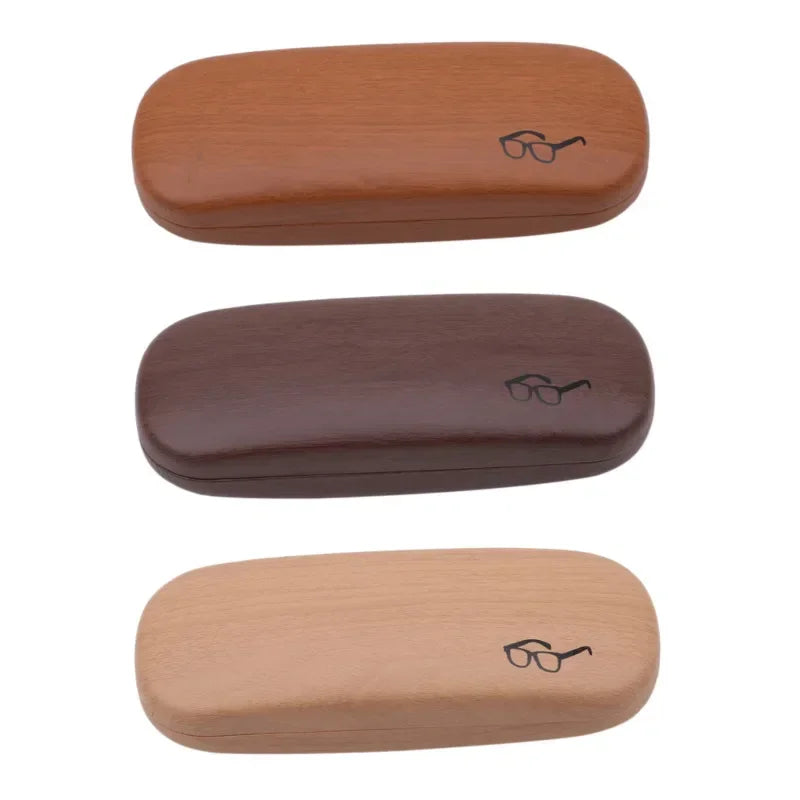 Wood Grain Glasses Case