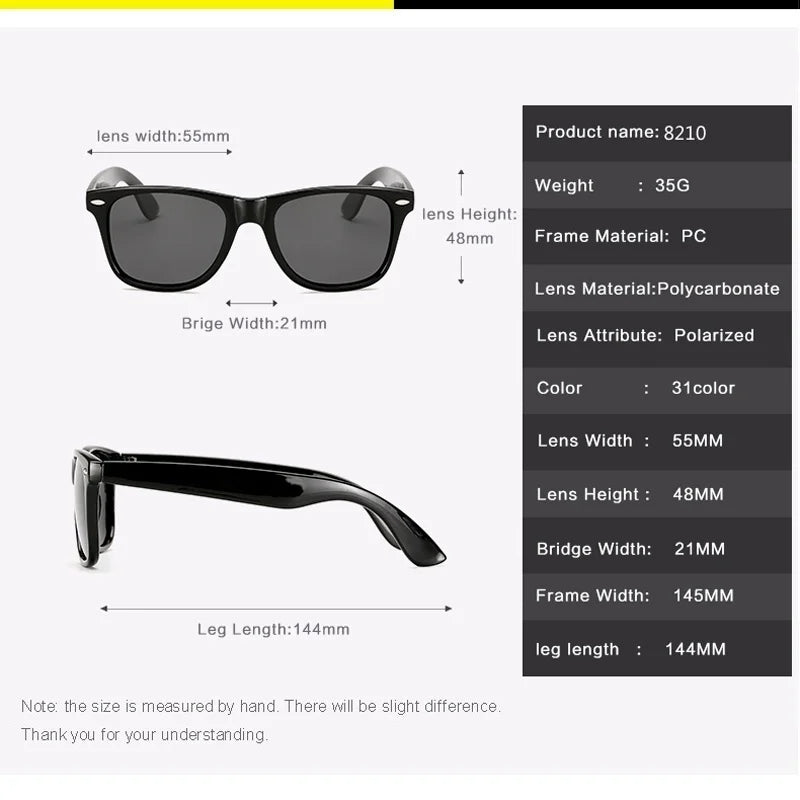 Classic Polarized Wayfarer Sunglasses