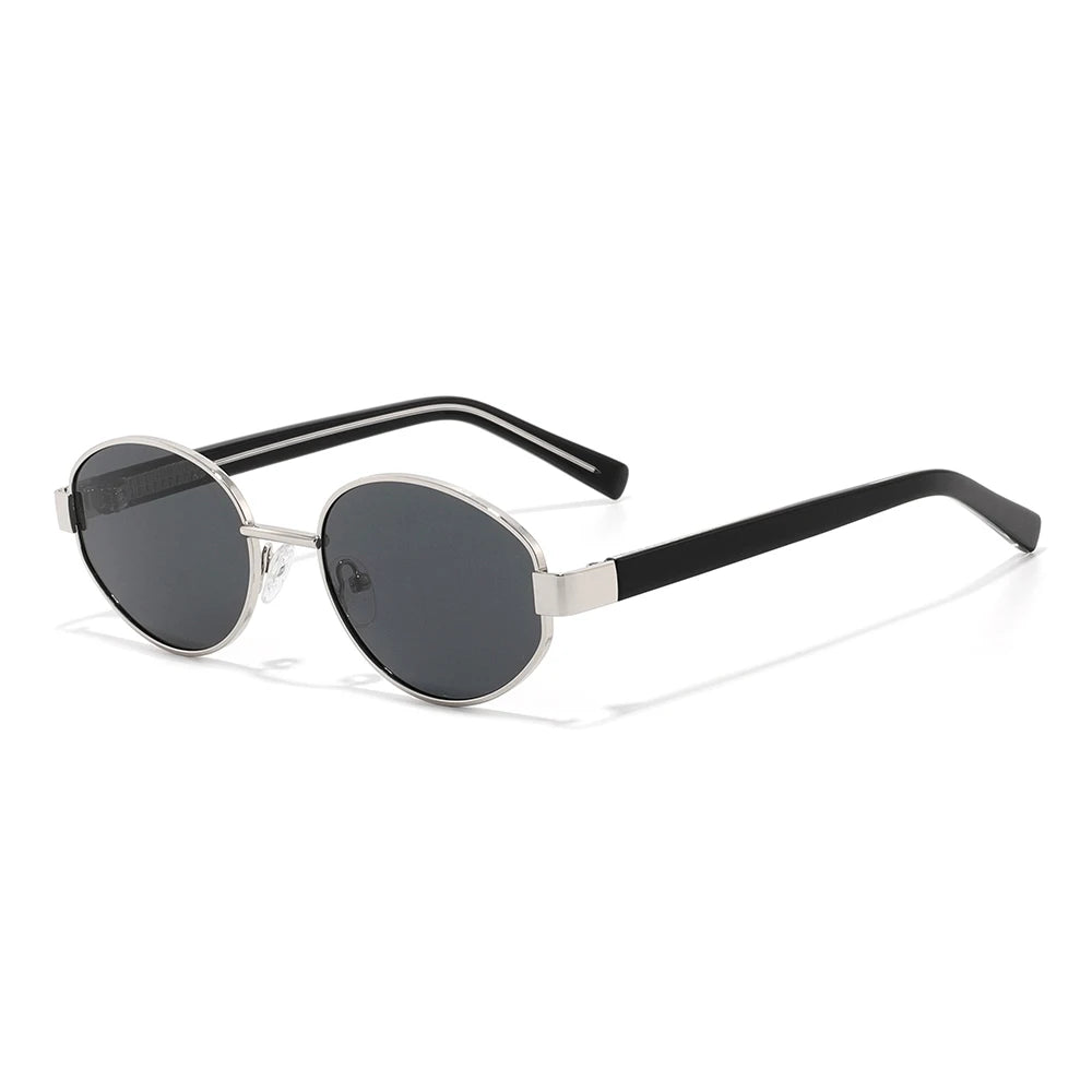 Polarized Oval Sunglasses Vintage Acetate Frame