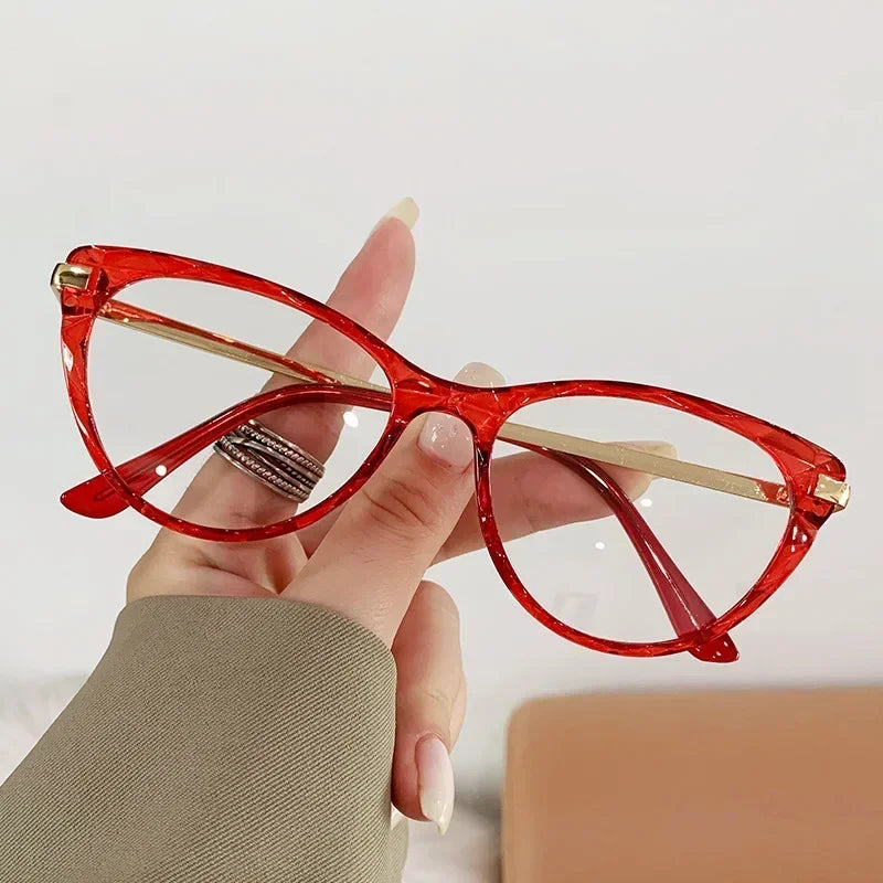 Cat Eye Sunglasses Trendy Transparent Frame