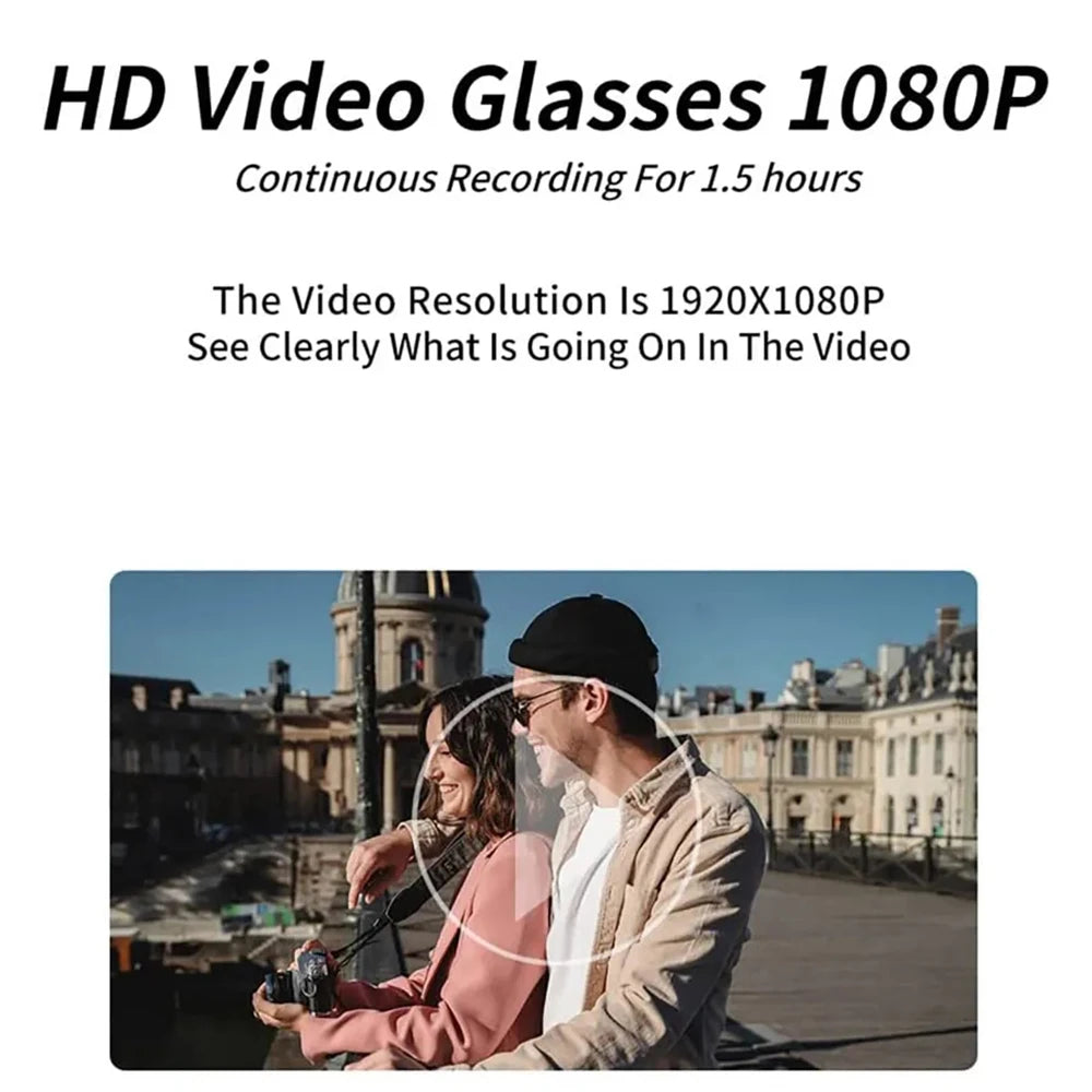 Wearable 1080P HD Camera Glasses