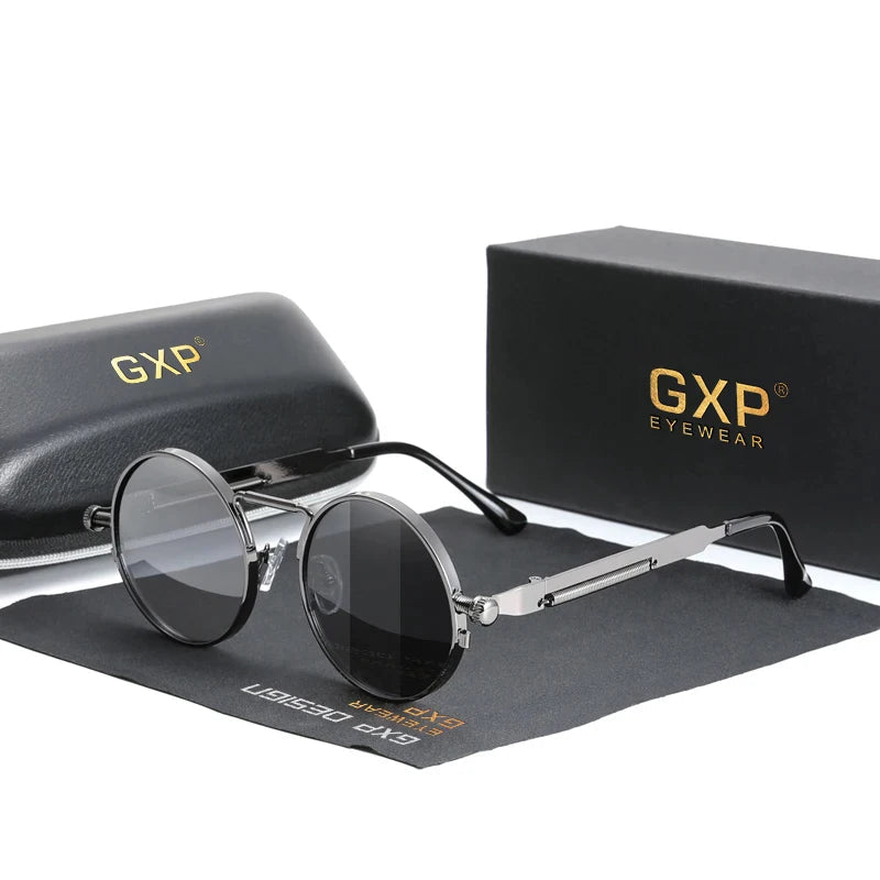 Vintage Round Metal Frame Sunglasses
