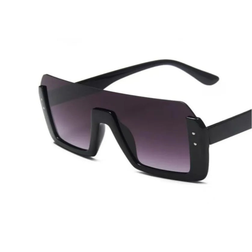 Vintage Half-Frame Square Sunglasses
