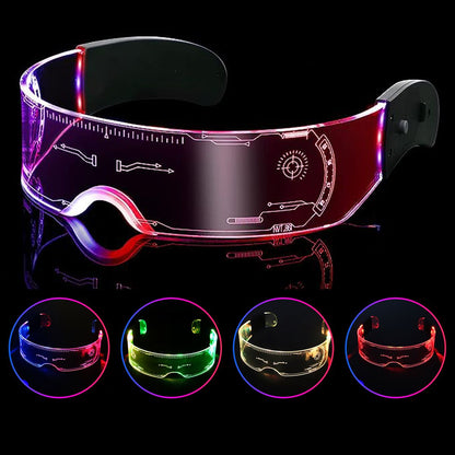Futuristic LED Luminous  7 Color Party Glasses