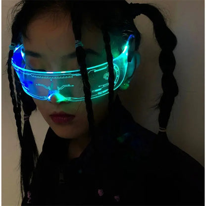 Futuristic LED Luminous  7 Color Party Glasses