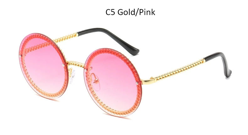 Luxury Vintage Rimless Sunglasses
