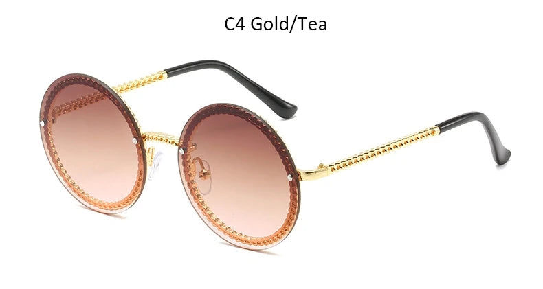 Luxury Vintage Rimless Sunglasses