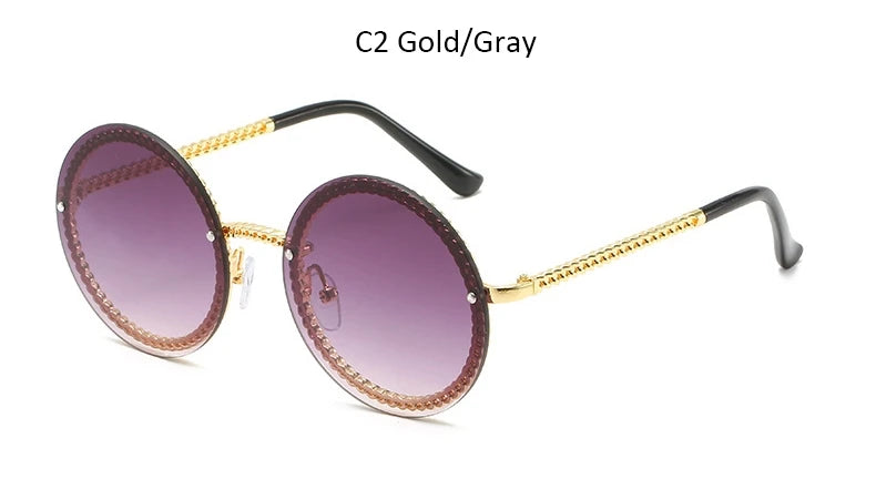 Luxury Vintage Rimless Sunglasses