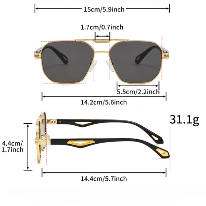 Vintage Classic Double Bridge Gradient Sunglasses