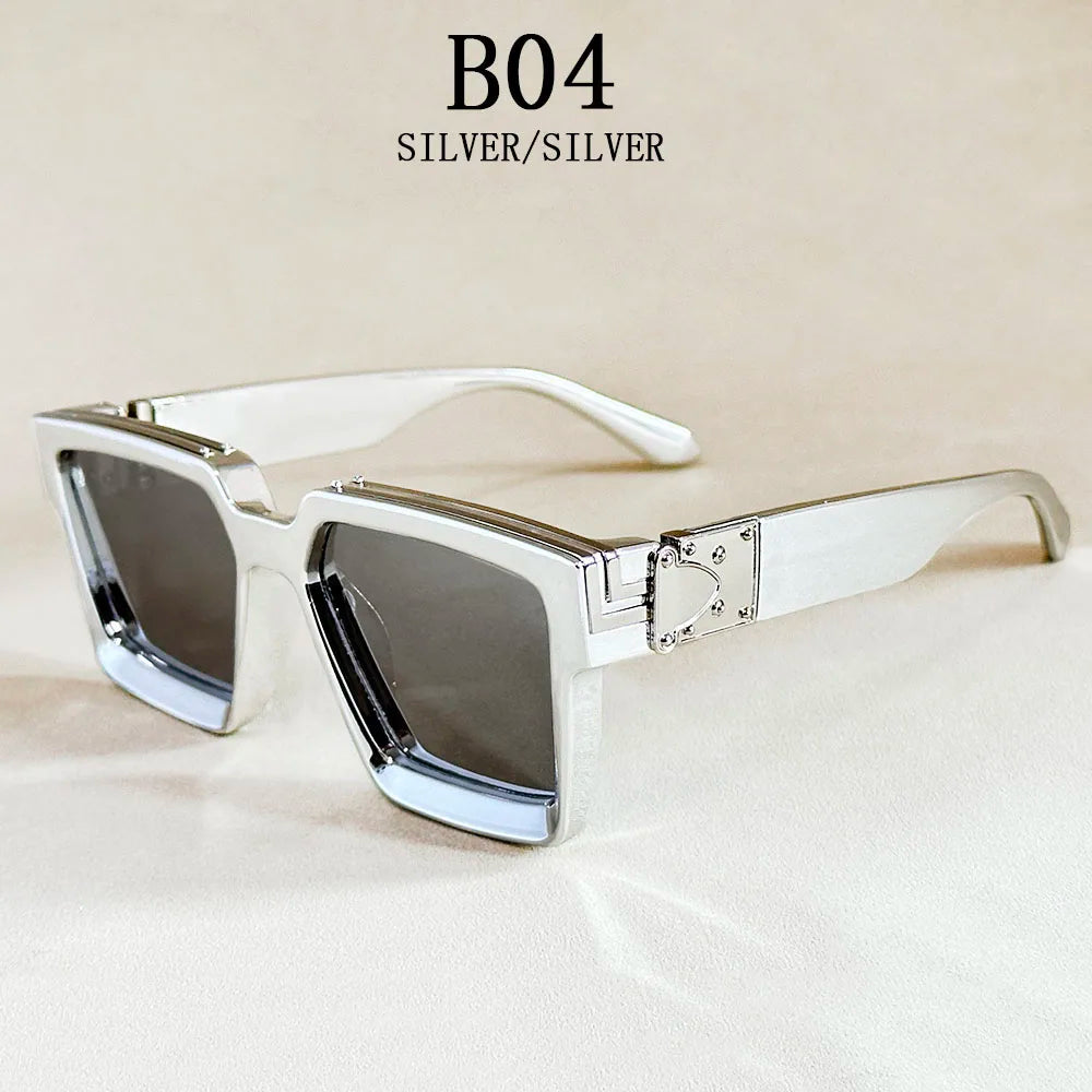 Retro Square Millionaire Sunglasses – Trendy