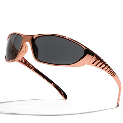 Y2K Silver Sunglasses – Futuristic Hollow Out Trend
