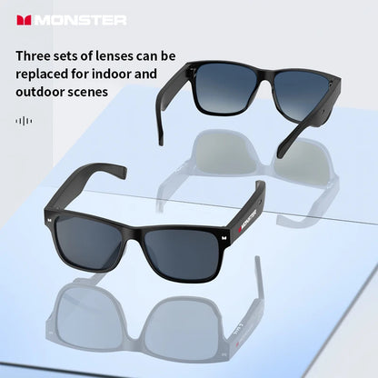 Monster Glasses Headset Wireless Bluetooth 5.0 Sunglasses
