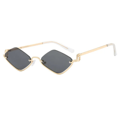 Half-Frame Diamond Sunglasses – Small Frame