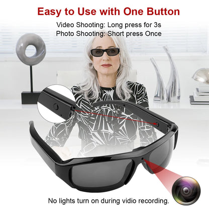Wearable 1080P HD Camera Glasses