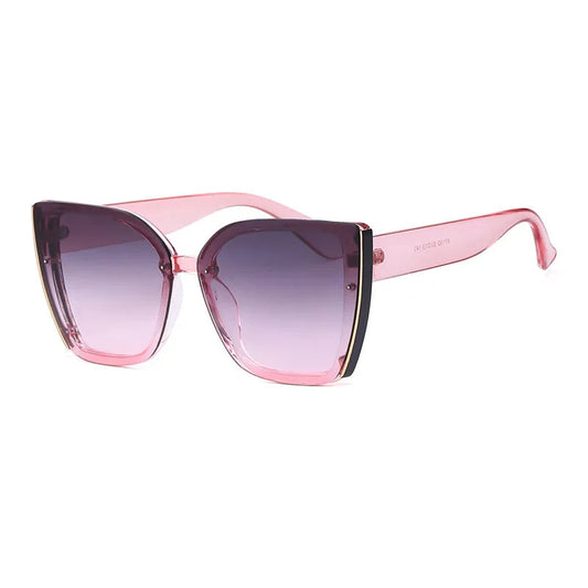 Square Frame Oversized Cat Eye Sunglasses