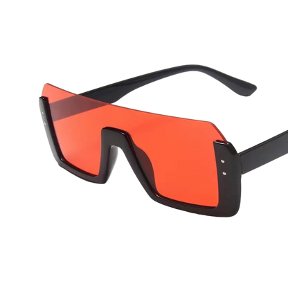 Vintage Half-Frame Square Sunglasses