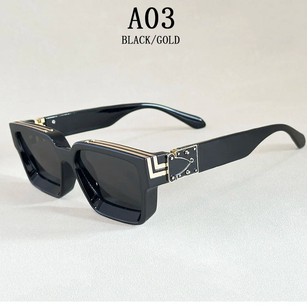 Retro Square Millionaire Sunglasses – Trendy