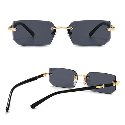 Fashion Rimless Square Sunglasses