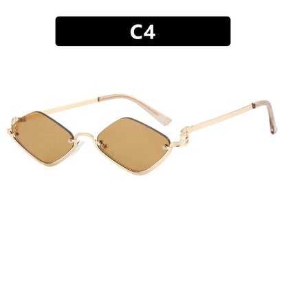 Half-Frame Diamond Sunglasses – Small Frame