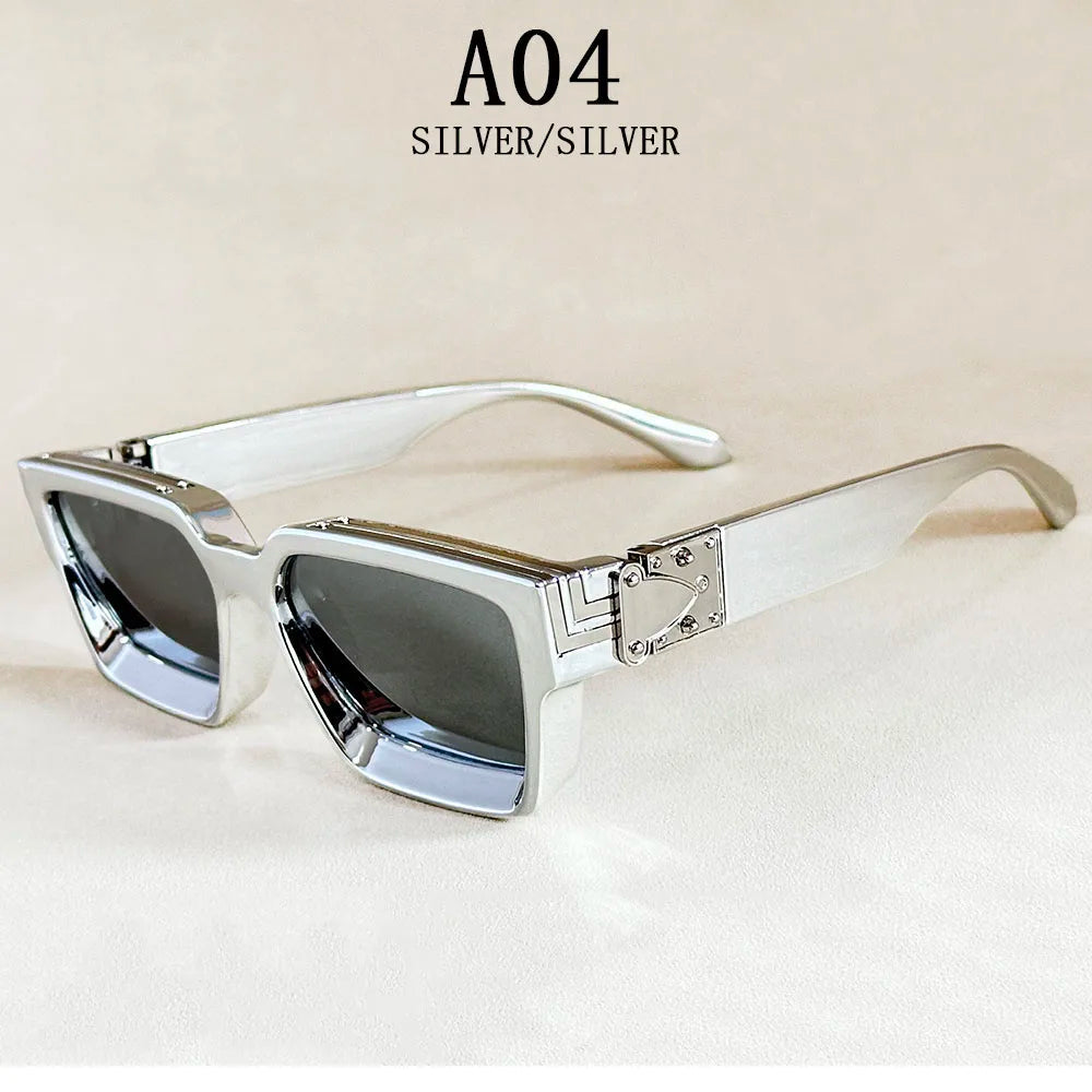 Retro Square Millionaire Sunglasses – Trendy