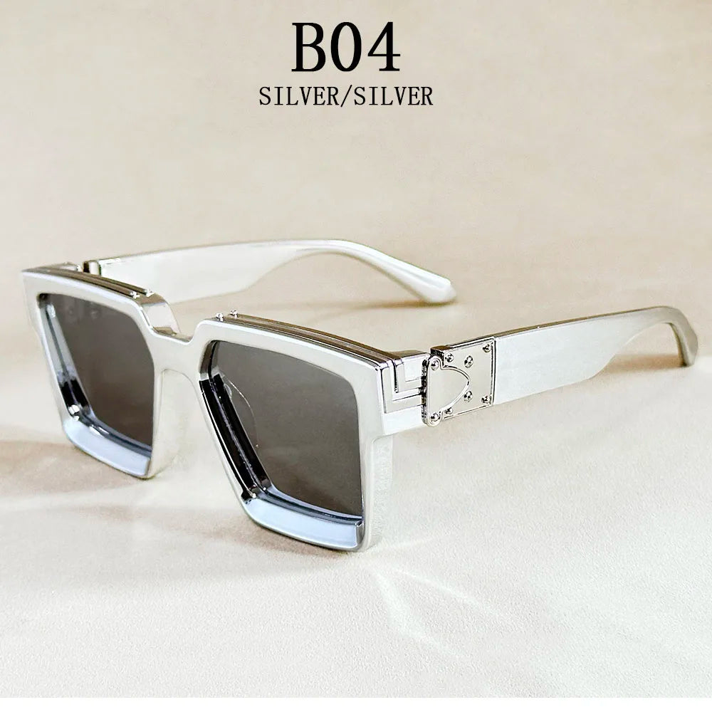 Retro Square Millionaire Sunglasses – Trendy
