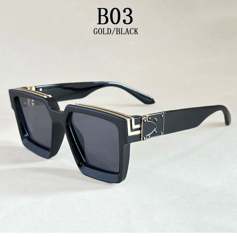 Retro Square Millionaire Sunglasses – Trendy