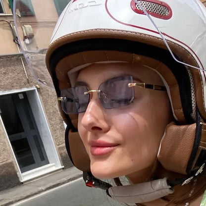 Fashion Rimless Square Sunglasses