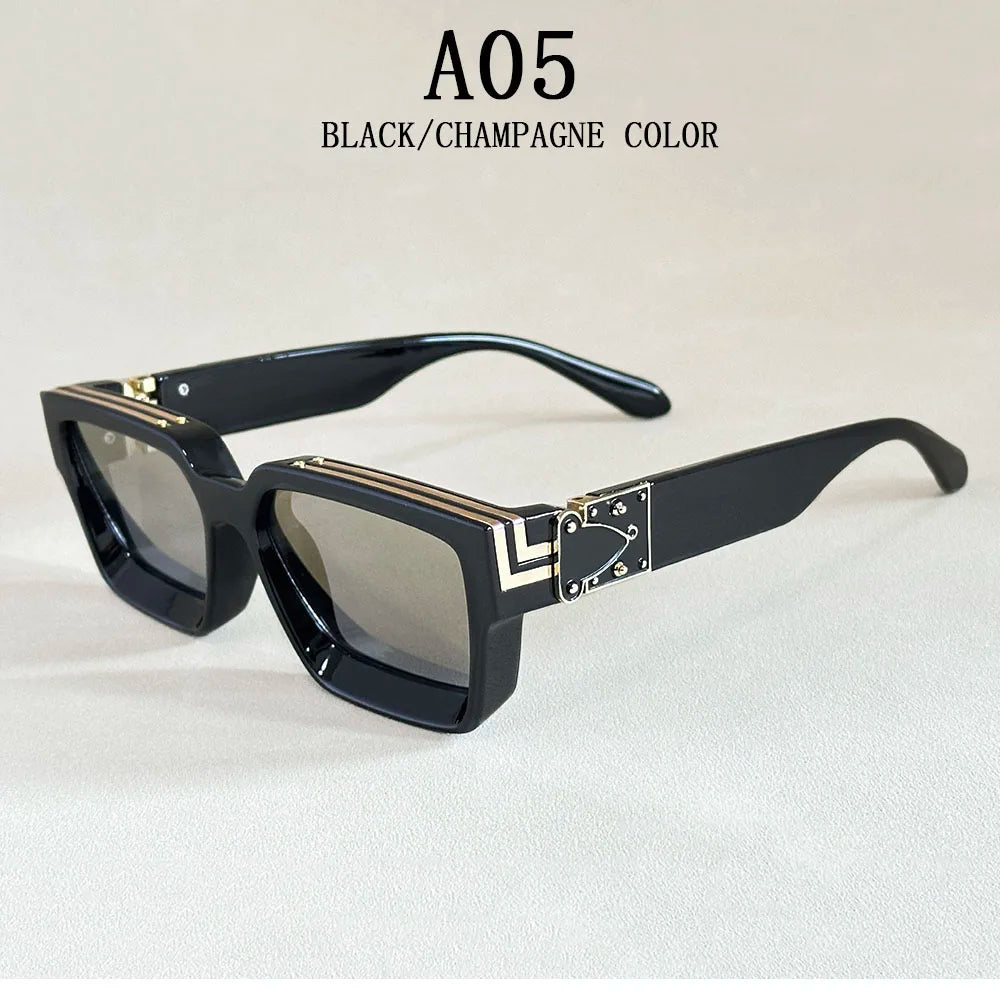 Retro Square Millionaire Sunglasses – Trendy