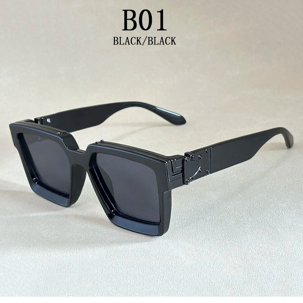 Retro Square Millionaire Sunglasses – Trendy