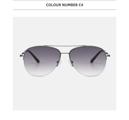Oversized Aviator Retro Metal Polarized Sunglasses