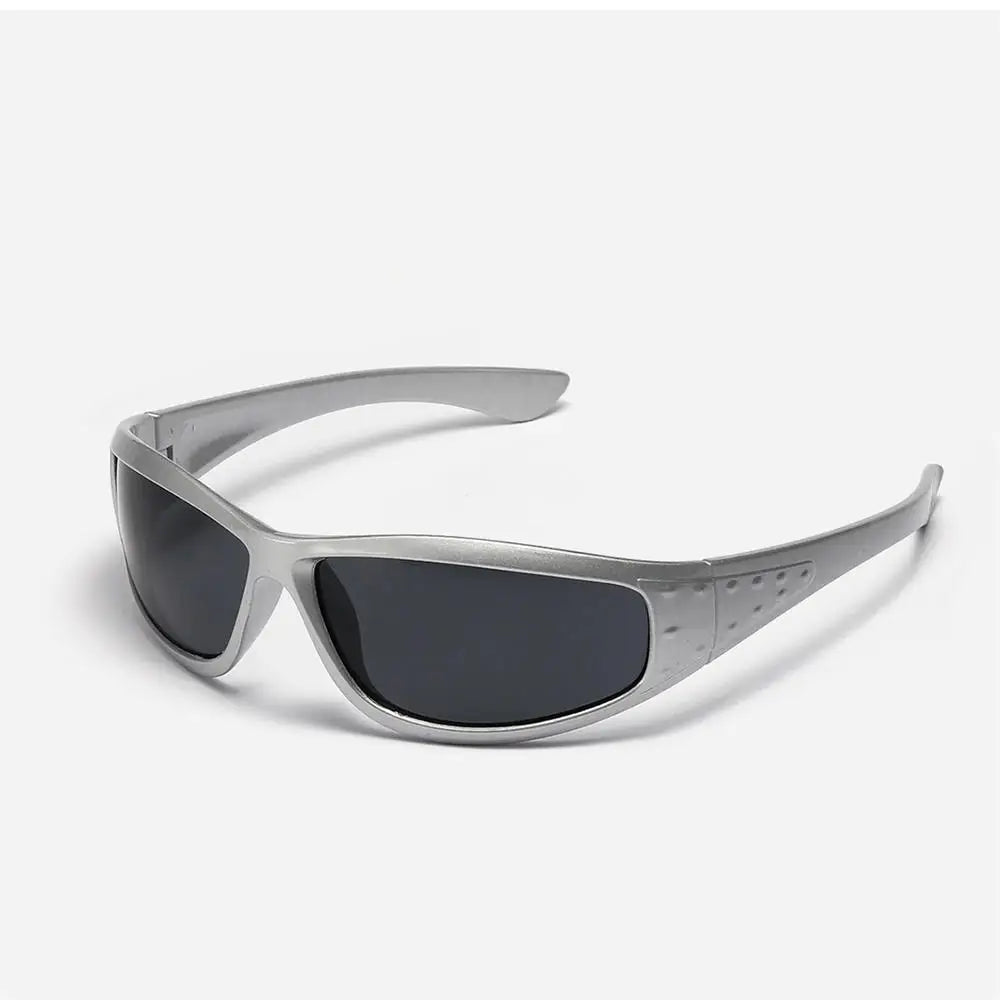 Y2K Silver Sunglasses – Futuristic Hollow Out Trend