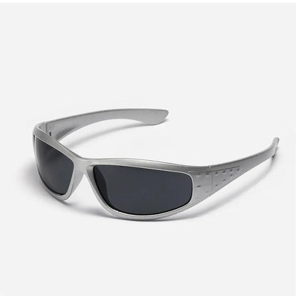 Y2K Silver Sunglasses – Futuristic Hollow Out Trend