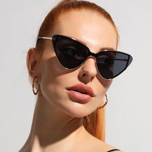 Luxury Metal Punk Cat Eye Women's Sunglasses