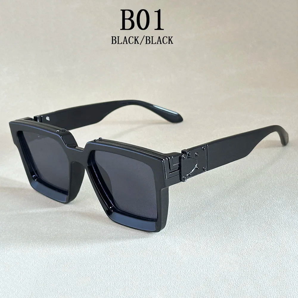 Retro Square Millionaire Sunglasses – Trendy
