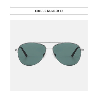 Oversized Aviator Retro Metal Polarized Sunglasses