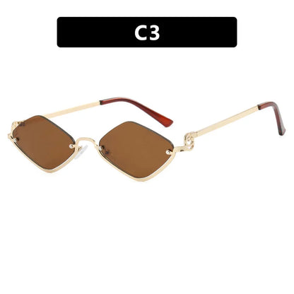 Half-Frame Diamond Sunglasses – Small Frame