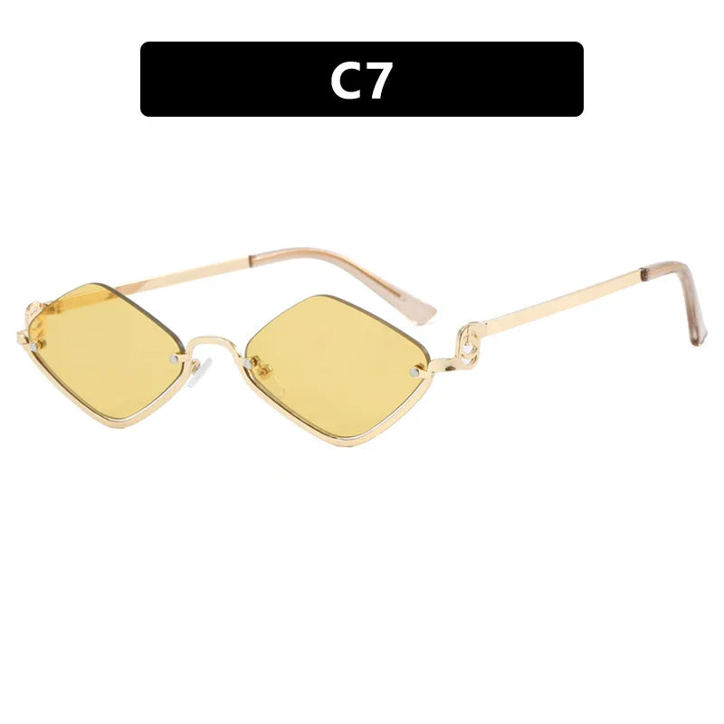 Half-Frame Diamond Sunglasses – Small Frame
