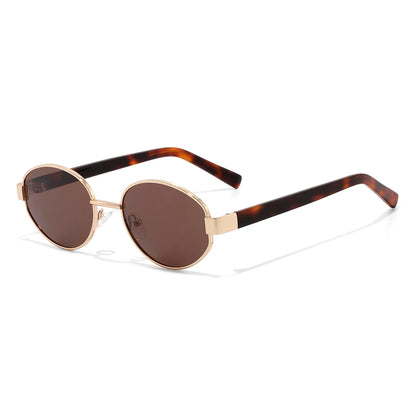 Polarized Oval Sunglasses Vintage Acetate Frame
